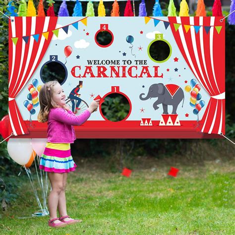 Carnival Games Carnival Toss Games Circus Bean Bag Game Banner With 3