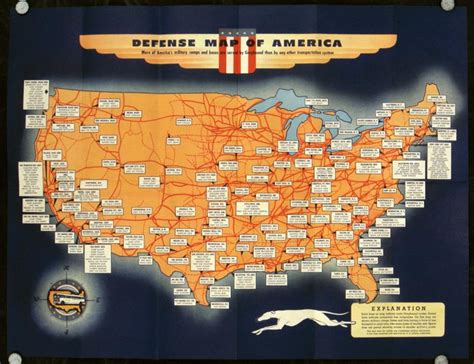 Defense Map Of America Greyhound United States