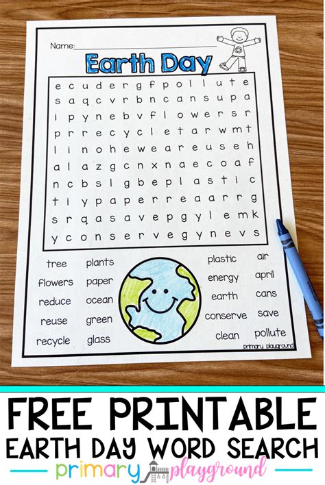 Free Printable Earth Day Word Search Primary Playground