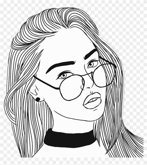 Realistic Aesthetic Tumblr Girl Coloring Pages Coloring And Drawing