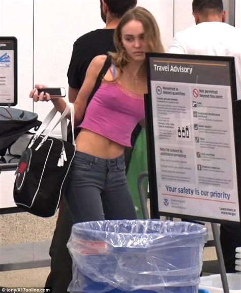 Lily Rose Depp Wears A Revealing Pink Tank Top At Lax Daily Mail Online