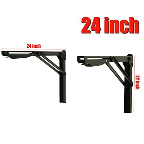 They are designed to support wood shelves 20 to 24 deep. Compare Price: 24 inch bracket - on StatementsLtd.com