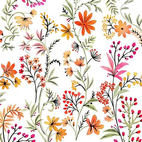 Vintage Floral Pattern Floral Prints Pattern Motif Floral Flower