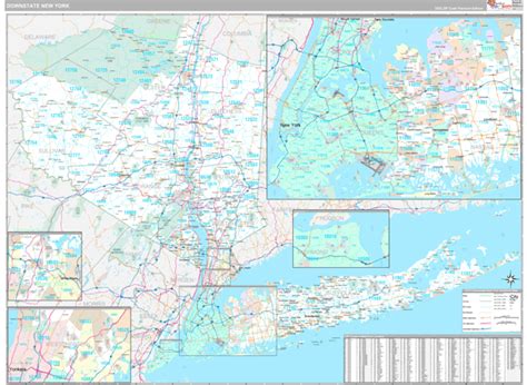 New York Southern Wall Map Premium Style By Marketmaps Mapsales