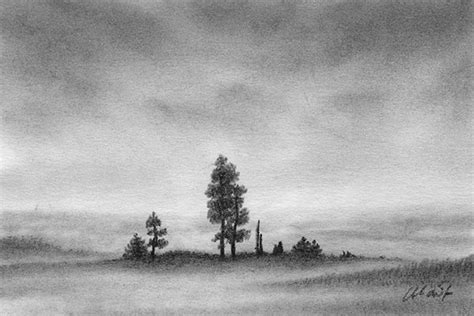 A Sketch A Day Foggy Scene Art Bits And Pieces Yelena Shabrovas