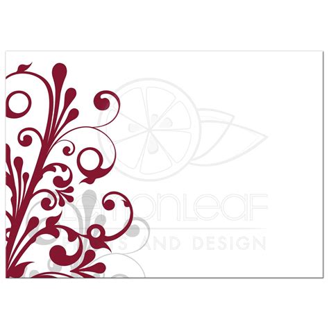 Boho burgundy flowers day invitation. Burgundy Gray Abstract Floral Wedding Invitation