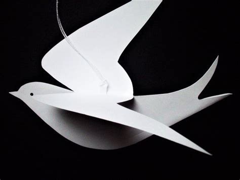 Paper Birdsfive Medium Swooping Swallows Etsy Paper Birds Paper