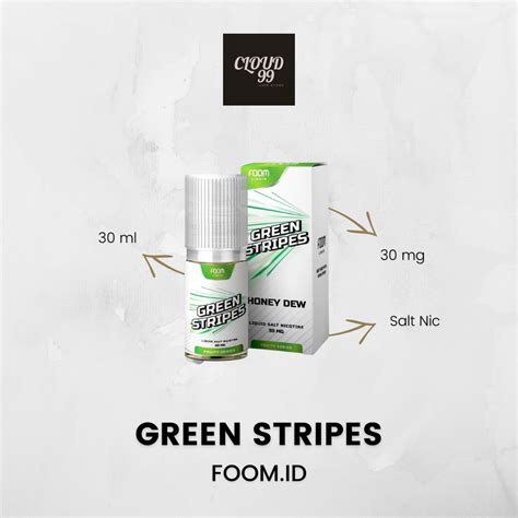 Jual Liquid Vape Green Stripes V V By Foom Salt Nic Dingin Fruity Shopee Indonesia