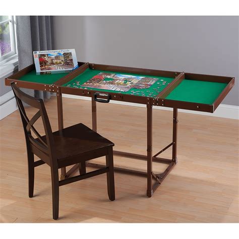 The Easy Fold And Store Puzzle Table Hammacher Schlemmer Puzzle