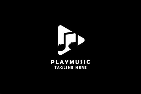 Music Play Button Logo Template Graphic By Hamniz · Creative Fabrica