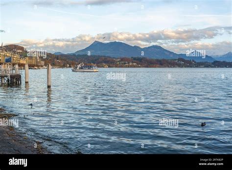 Swiss Alps And Mount Rigi View With Lake Lucerne Lucerne Switzerland Stock Photo Alamy