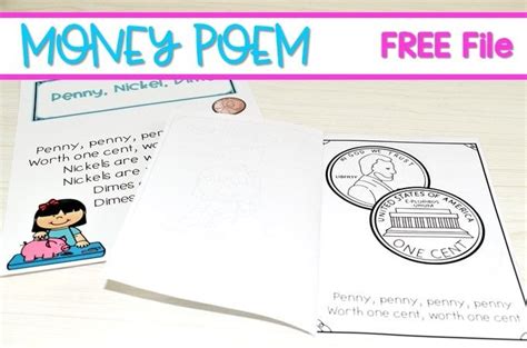 Kindergarten Money Poem For Coin Identification Free File Your Class