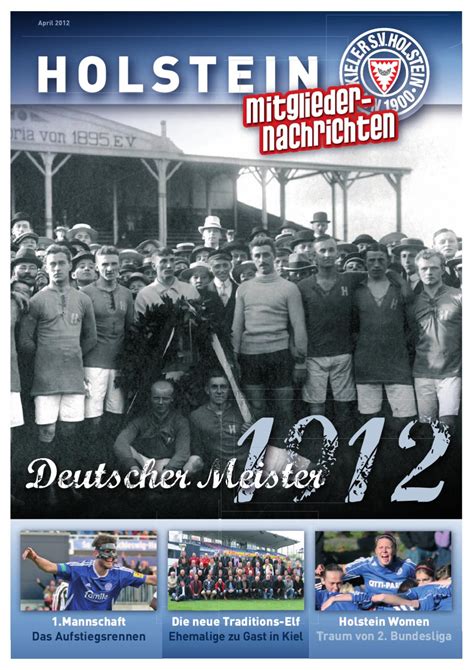 Wählen sie aus erstklassigen inhalten zum thema holstein kiel in höchster qualität. Holstein Kiel Vereinsmagazin Frühling 2012 by eproducts ...