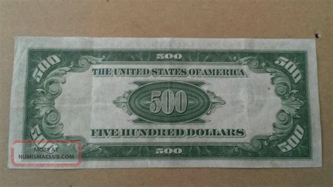 1934 500 U S Dollar Bill