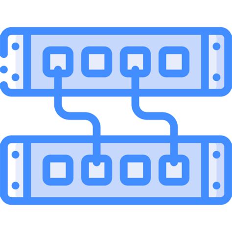 Network Switch Basic Miscellany Blue Icon