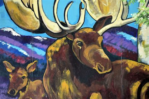 Moose Mural In Downtown Anchorage Alaska Encircle Photos