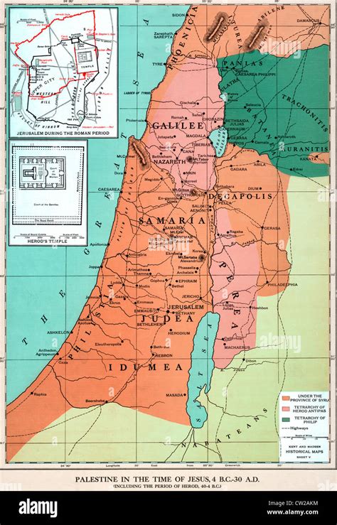 Palestine In The Time Of Jesus 4 Bc 30 Ad Including The Stock