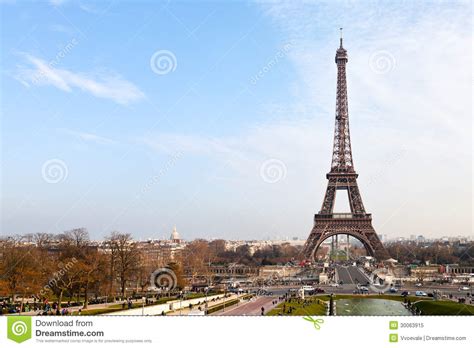 Eiffel Tower From Trocadero In Paris Royalty Free Stock