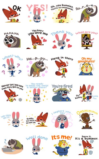 Zootopia Animated Stickers Stickers Line Whatsapp  Png