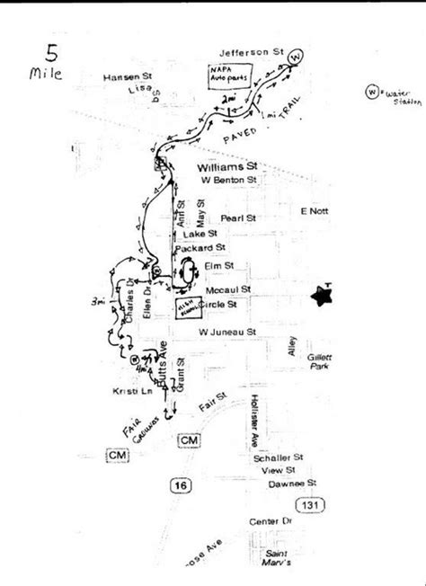 5 Mile Course Map Remembering Jesse Parker Inc