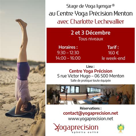 Centre Yoga Précision Menton Ophélia Oullié