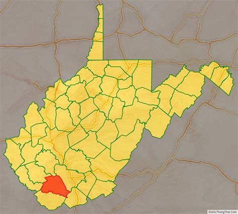 Map Of Wyoming County West Virginia