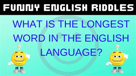 Funny English Riddles Kids Puzzle Questions With Answers