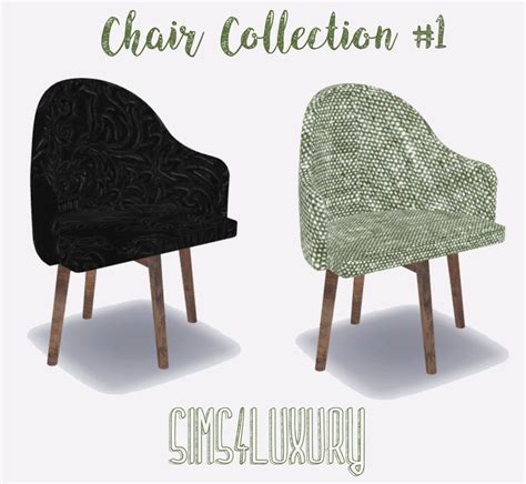 Chair Collection 1 Sims4luxury Luxury Chairs Sims 4 Cc Furniture
