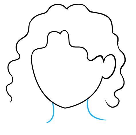 How To Draw Curly Hair Female This Will Give You The General Parameters