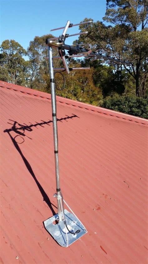Tin Roof Mount For Tv Antenna Galvanized Heavy Duty With Pole Ozzy Made