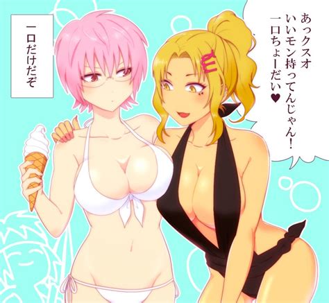 Rule 34 Aiura Mikoto Bikini Female Genderswap Mtf Glasses Ice Cream