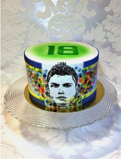 Sweet 18 Cristiano Ronaldo Decorated Cake By Frufi Cakesdecor