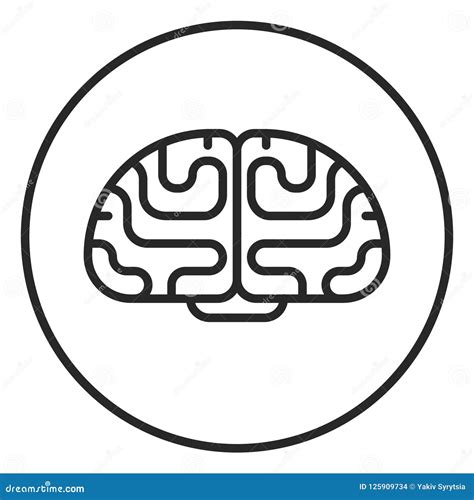 Brain Stroke Icon Logo Illustration Stroke High Quality Symbol Stock