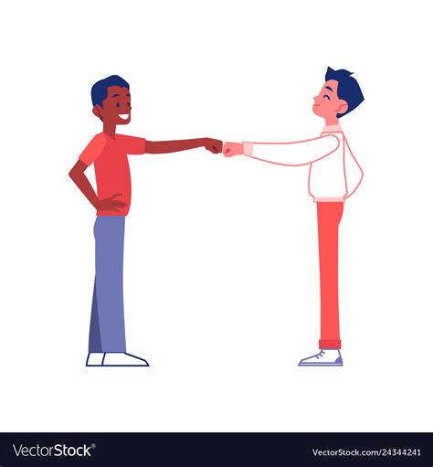 Two Friends Or Business Partners High Five Vector Image