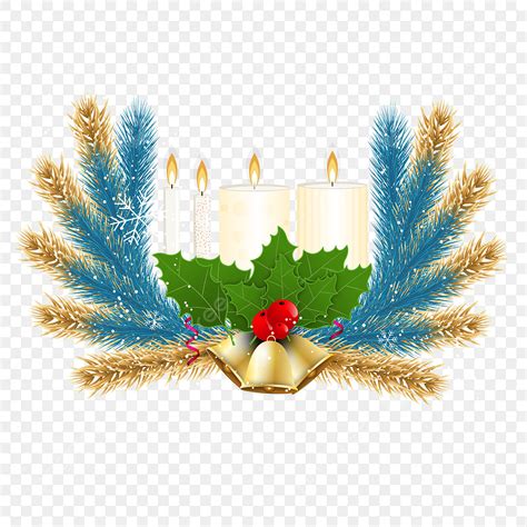 Christmas Pine Branches Vector Hd Png Images Christmas Candle