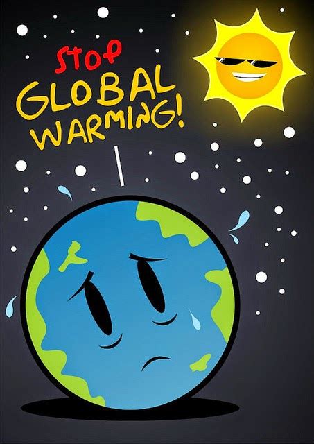 contoh poster global warming lucu  bahasa inggris