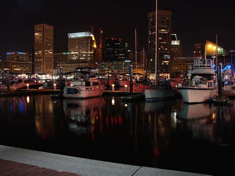 Baltimore Inner Harbor Night Bostoncitywalk Flickr