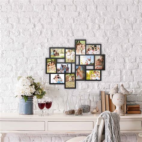 Lavish Home Collage Picture Frame With Openings For X Photos Wall Hanging Multiple Photo