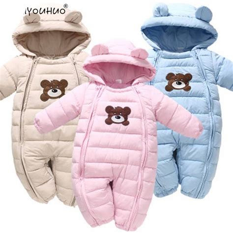 Winter Overalls For Baby Boy Coats Long Sleeve Jackets Hooded Baby