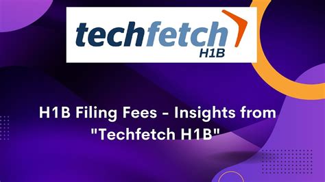 H1b Filing Fees Techfetch H1b Youtube