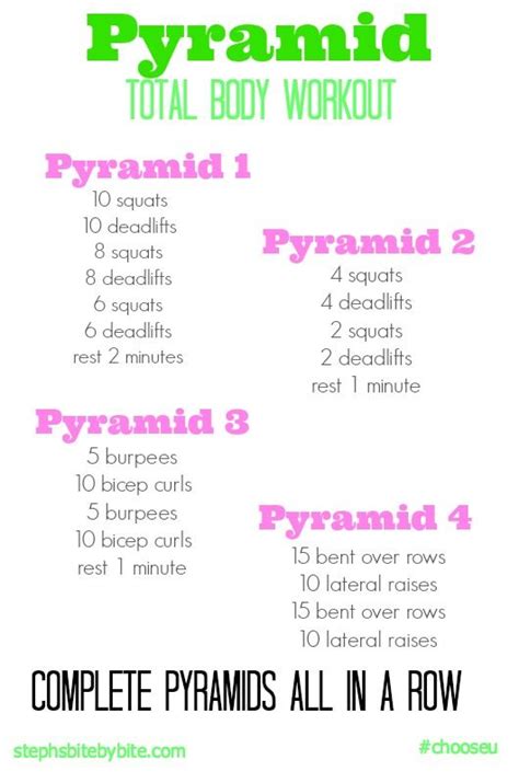 Pyramid Workout Friday Workout Pyramid Workout Total Body Workout