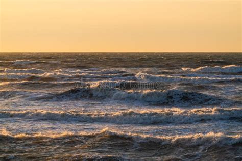 Stormy Sea At Sunset Time Stock Image Image Of Outdoor 152833827