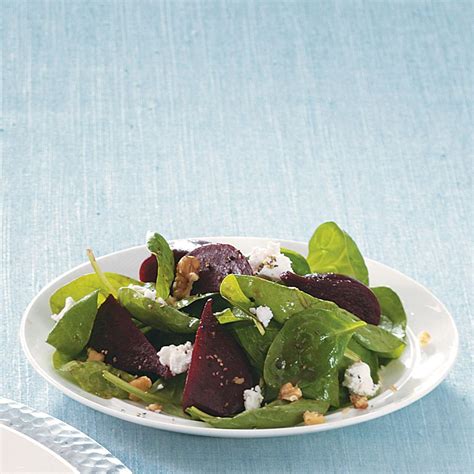 Spinach Salad With Goat Cheese And Beets Recipe Taste Of Home