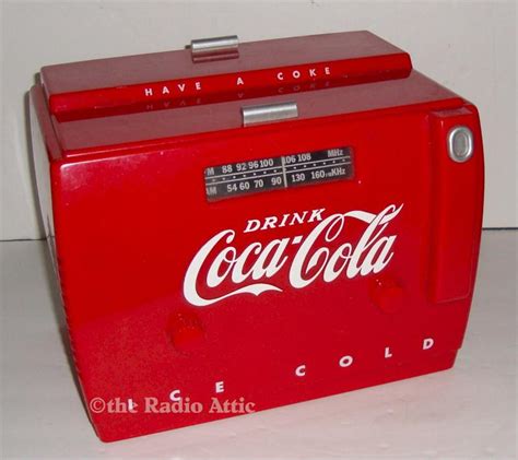 coca cola cooler radio am fm cassette sold item number 1440287