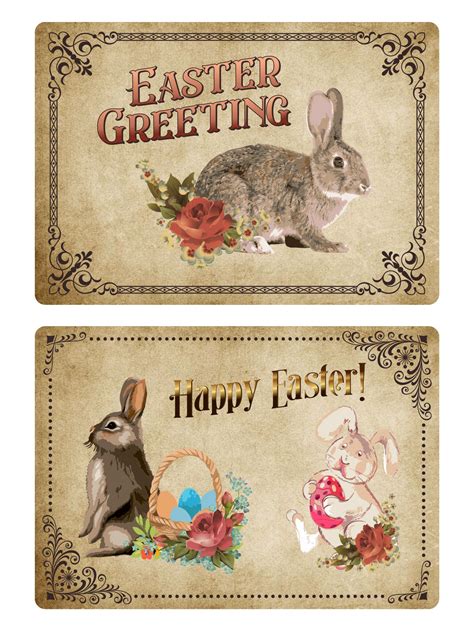 5 Best Images Of Vintage Easter Printables Free Printable Vintage