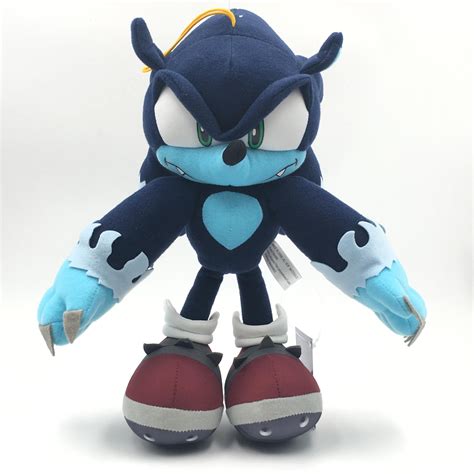 30cm Sonic The Werehog Plush Doll Toys Black Blue Shadow Sonic Plush