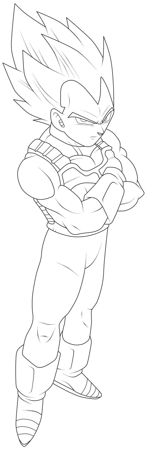 Vegeta Lineart By Chronofz On Deviantart Dragon Ball Artwork Dbz