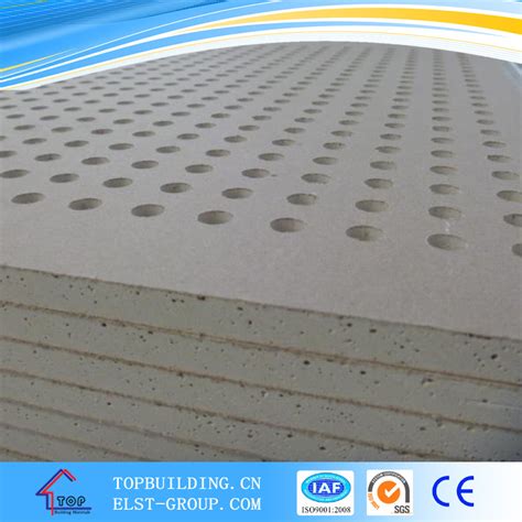 Acoustic perforated mdf board has excellent echo reduction effect. China Perforated PVC Gypsum Ceiling Tiles /Perforated ...