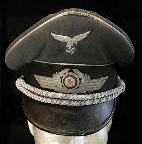 Original Wwii German Luftwaffe Airforce Officers Visor Cap By Erel Schirmmütze Brought