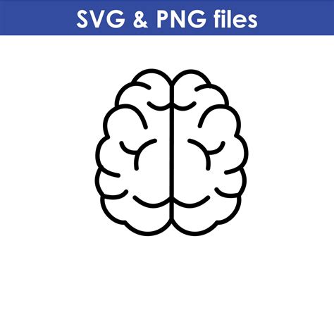 Brain Svg Brain Png Brain Clipart Brain Cut File Brain Etsy Canada